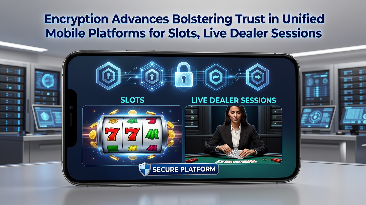 Secure mobile sports wagering dashboard with encryption status indicators