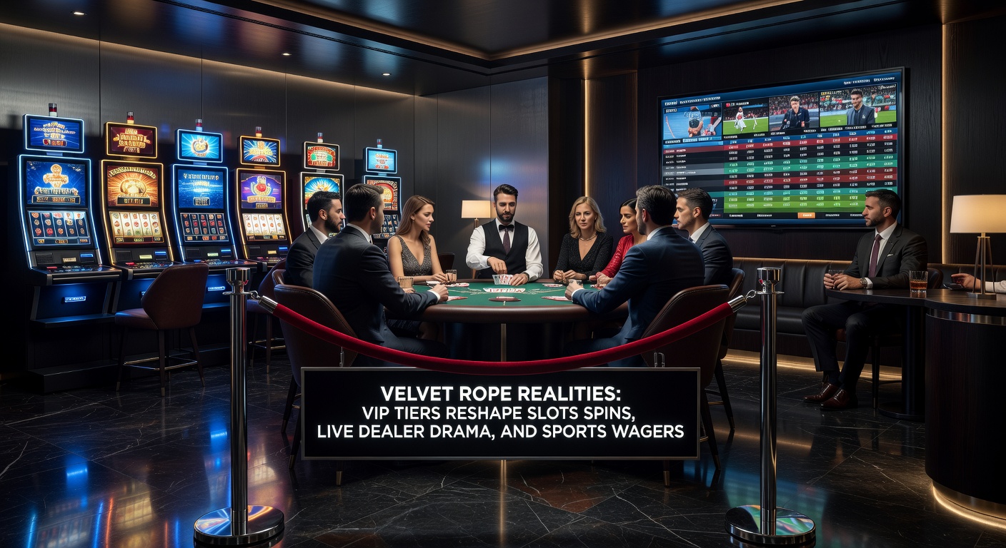 VIP players at an exclusive online casino table, highlighting tiered access to premium slots and live dealer games